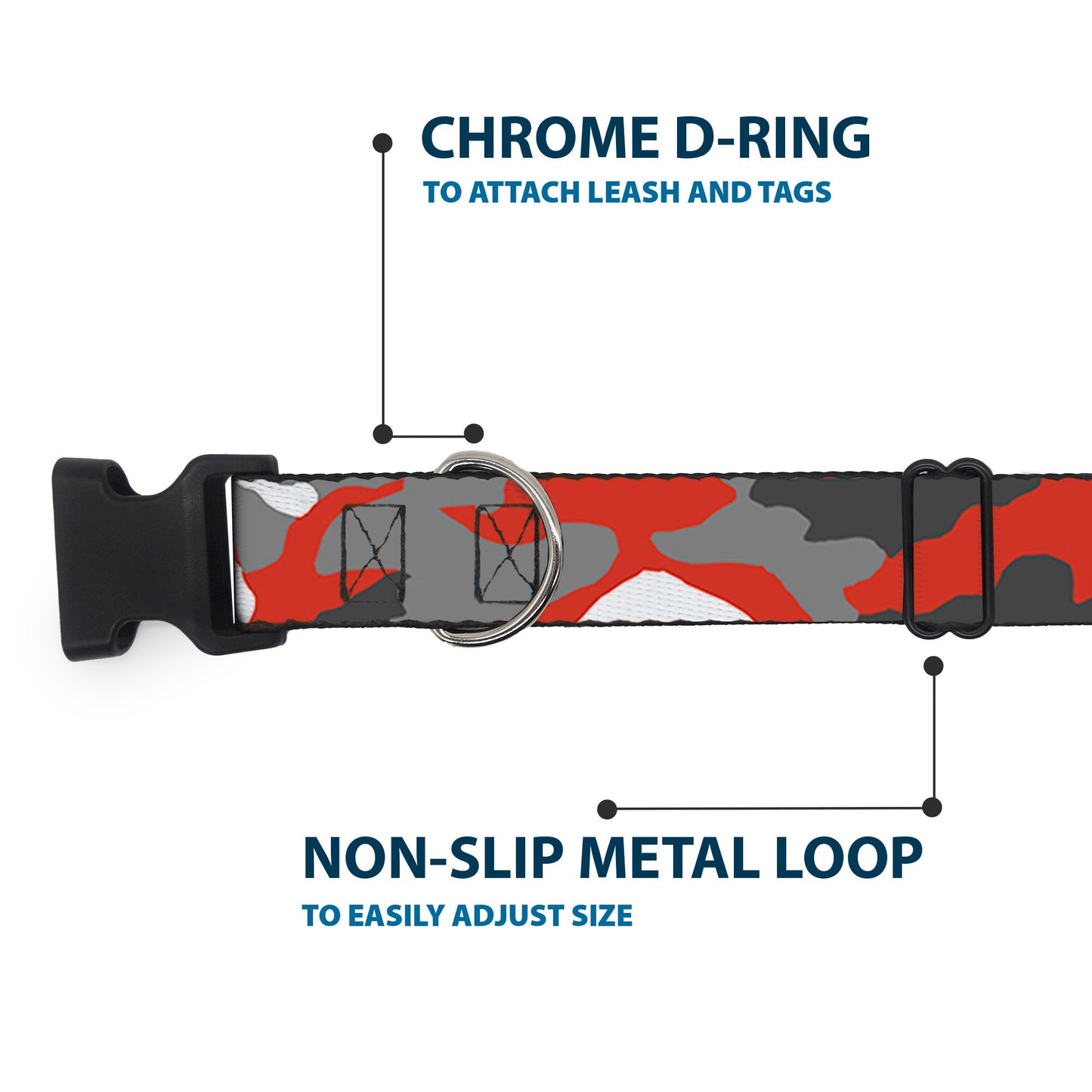Plastic Clip Collar - Camo Orange