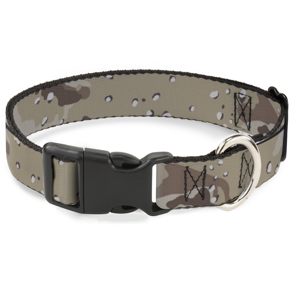 Plastic Clip Collar - Desert Camo Tans/Browns