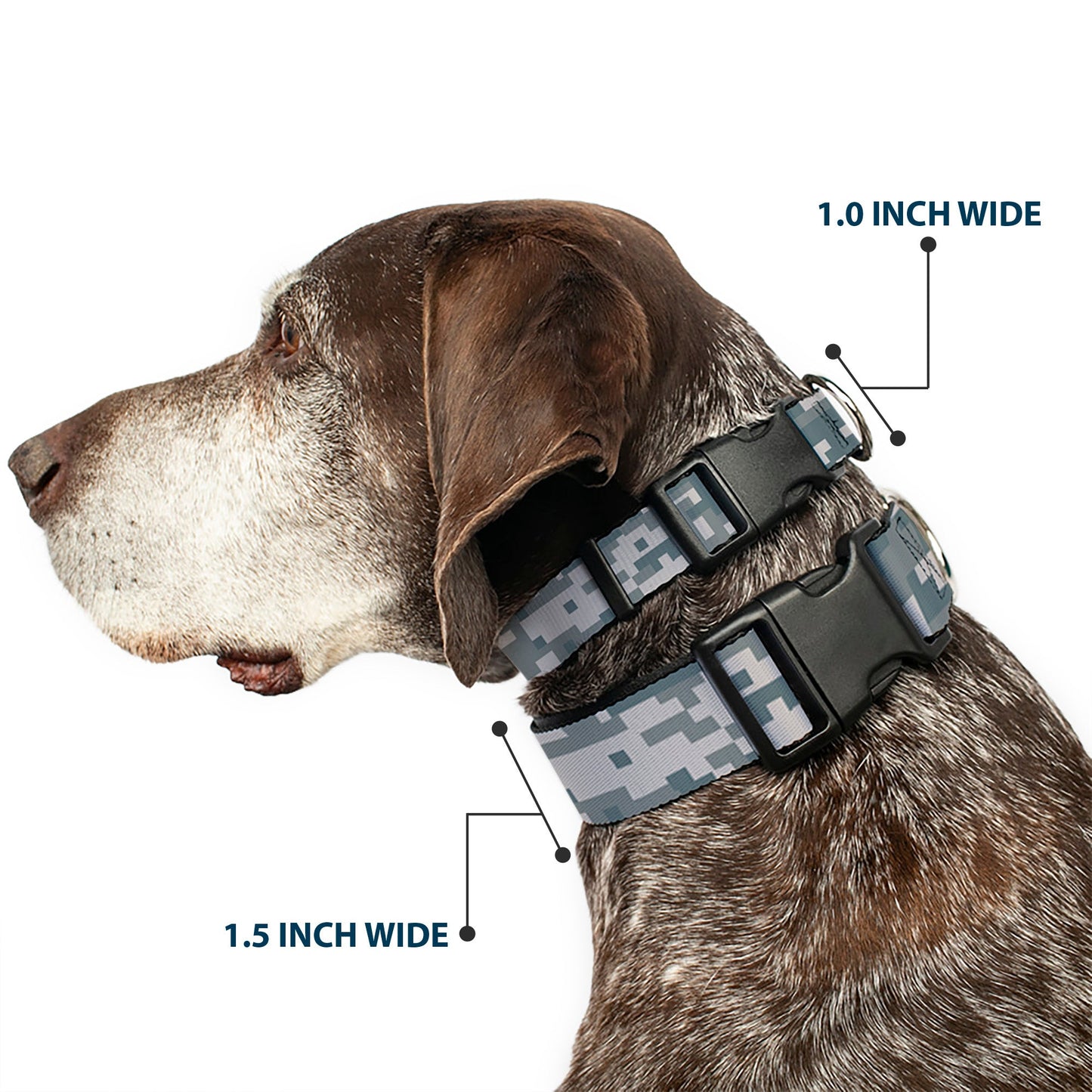 Plastic Clip Collar - Digital Camo2 Grays