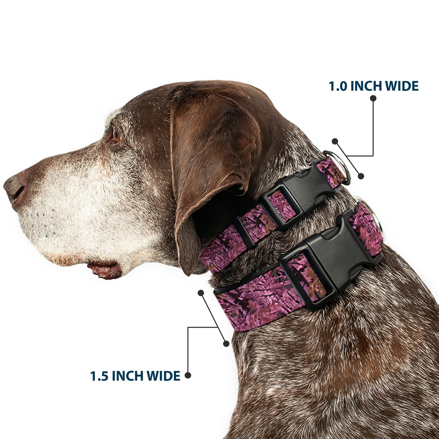 Plastic Clip Collar - Hunting Camo Pinks