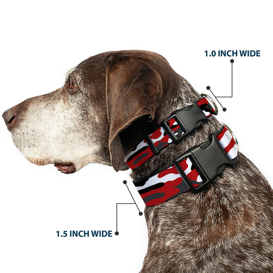 Plastic Clip Collar - Camo Red/Black/Gray/White