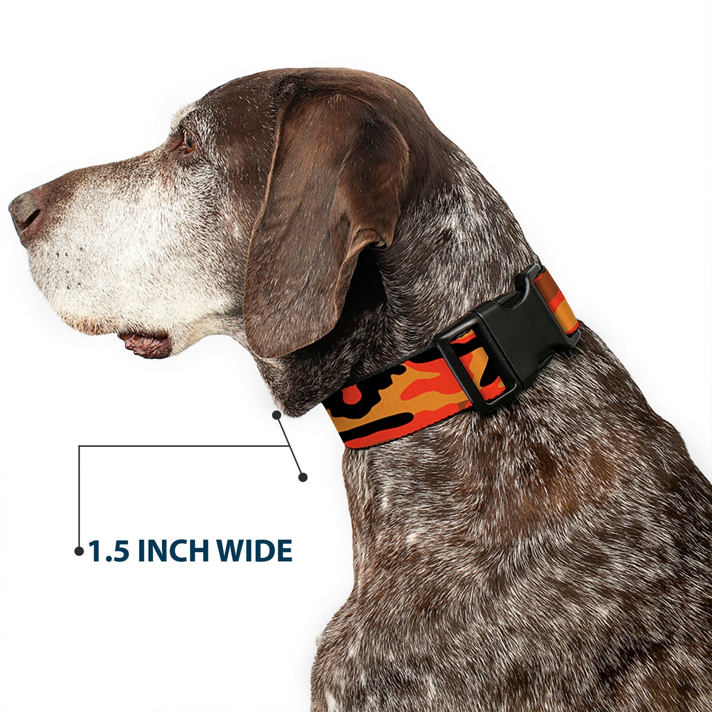 Plastic Clip Collar - Camo Oranges/Black