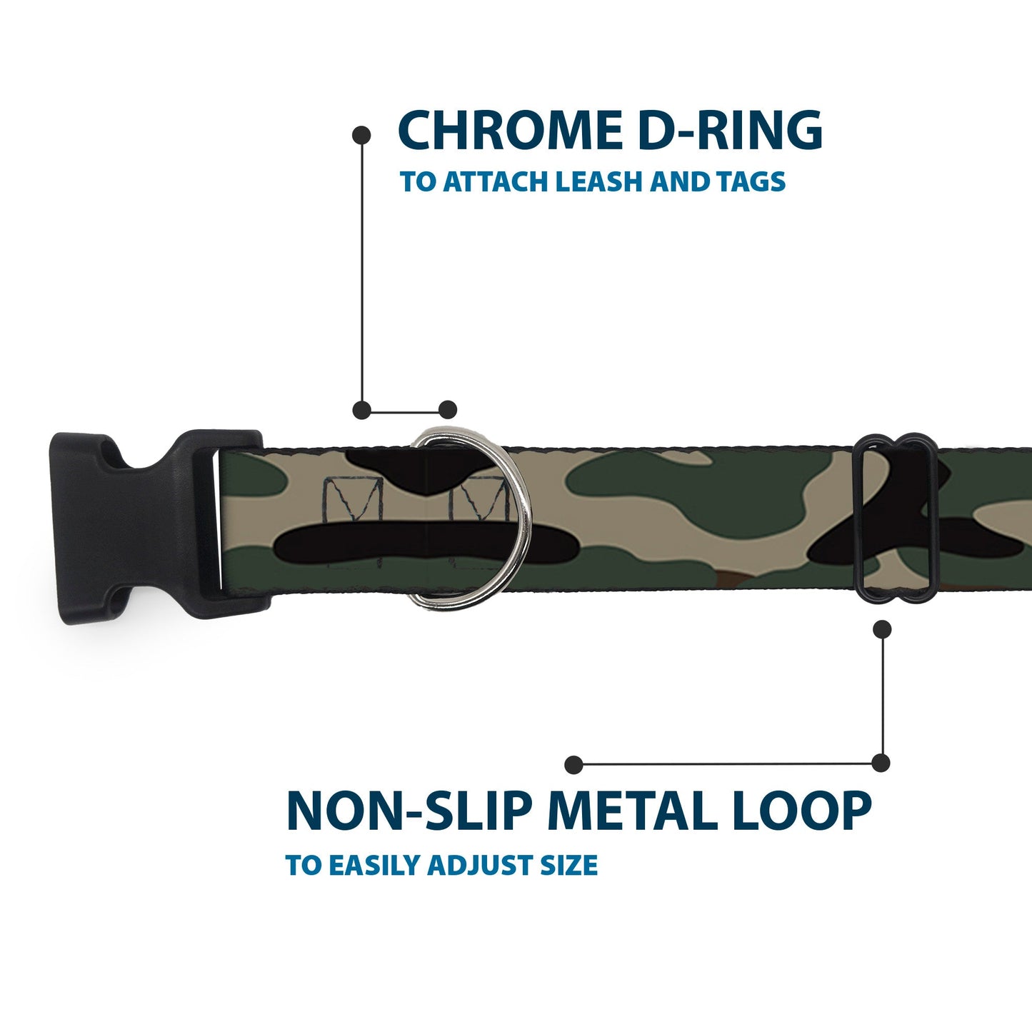 Plastic Clip Collar - Camo Olive3