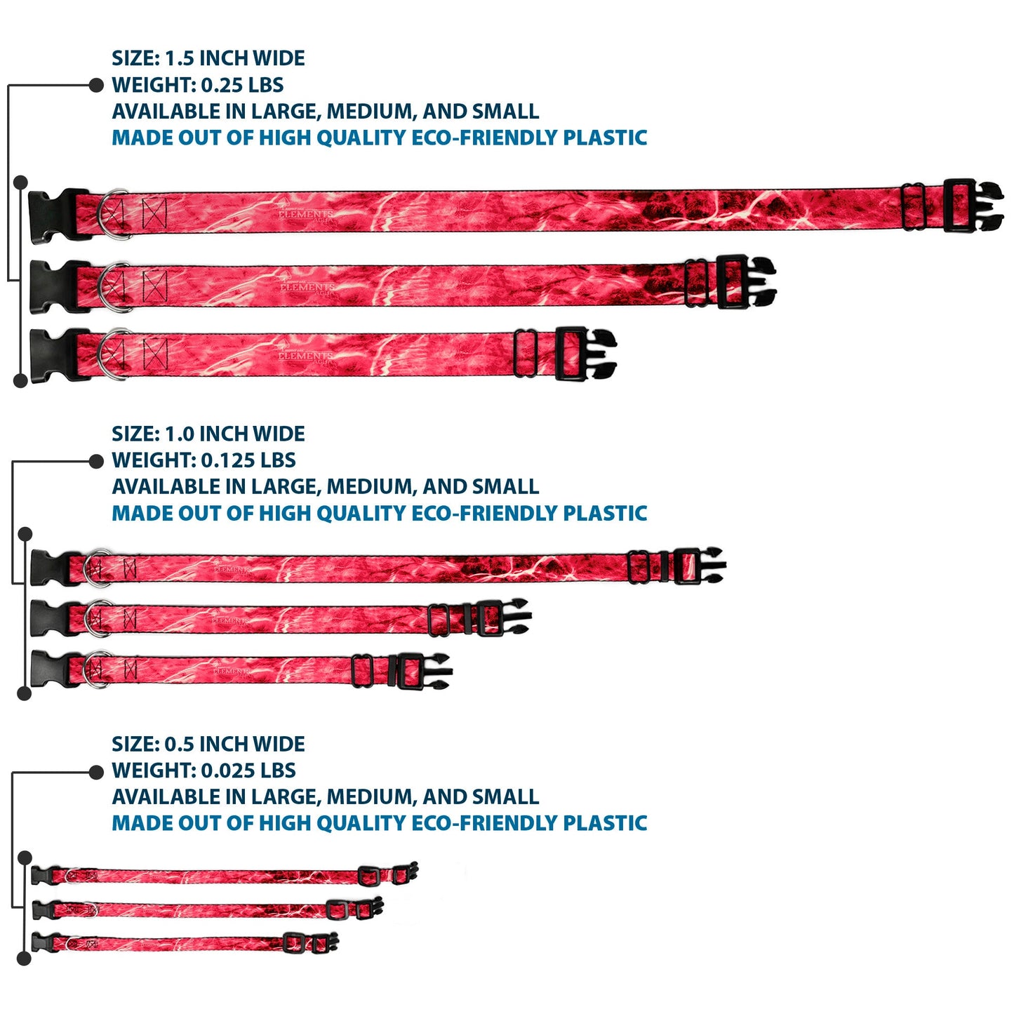 Plastic Clip Collar - Mossy Oak Elements Anemone Agua Camo Pink