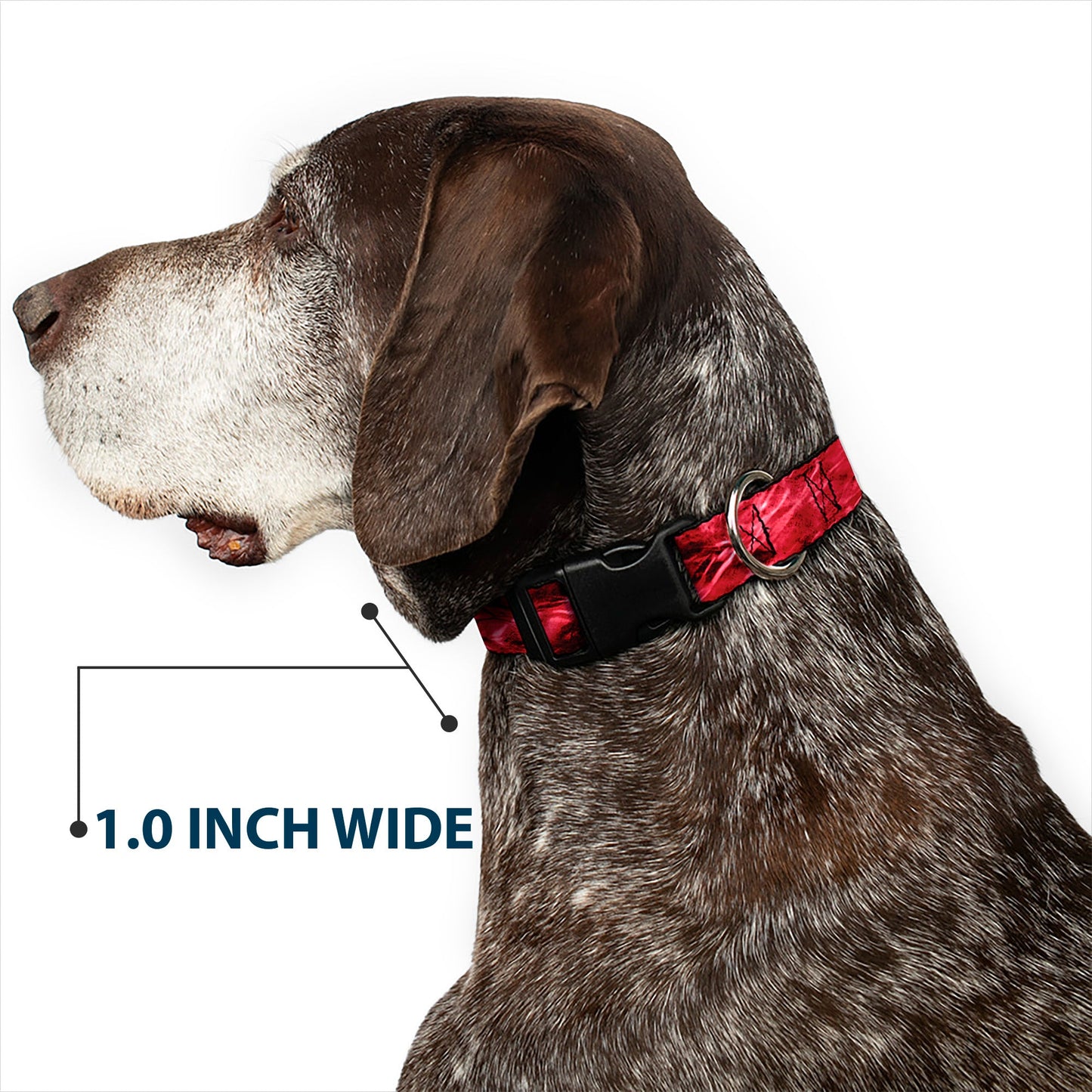 Plastic Clip Collar - Mossy Oak Elements Crimson Agua Camo Red