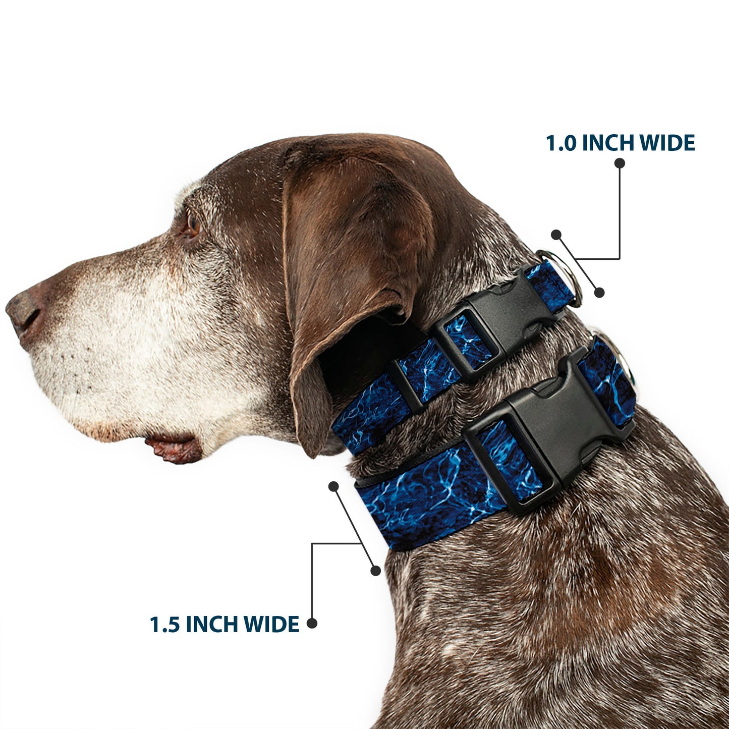 Plastic Clip Collar - Mossy Oak Elements Marlin Agua Camo Blue