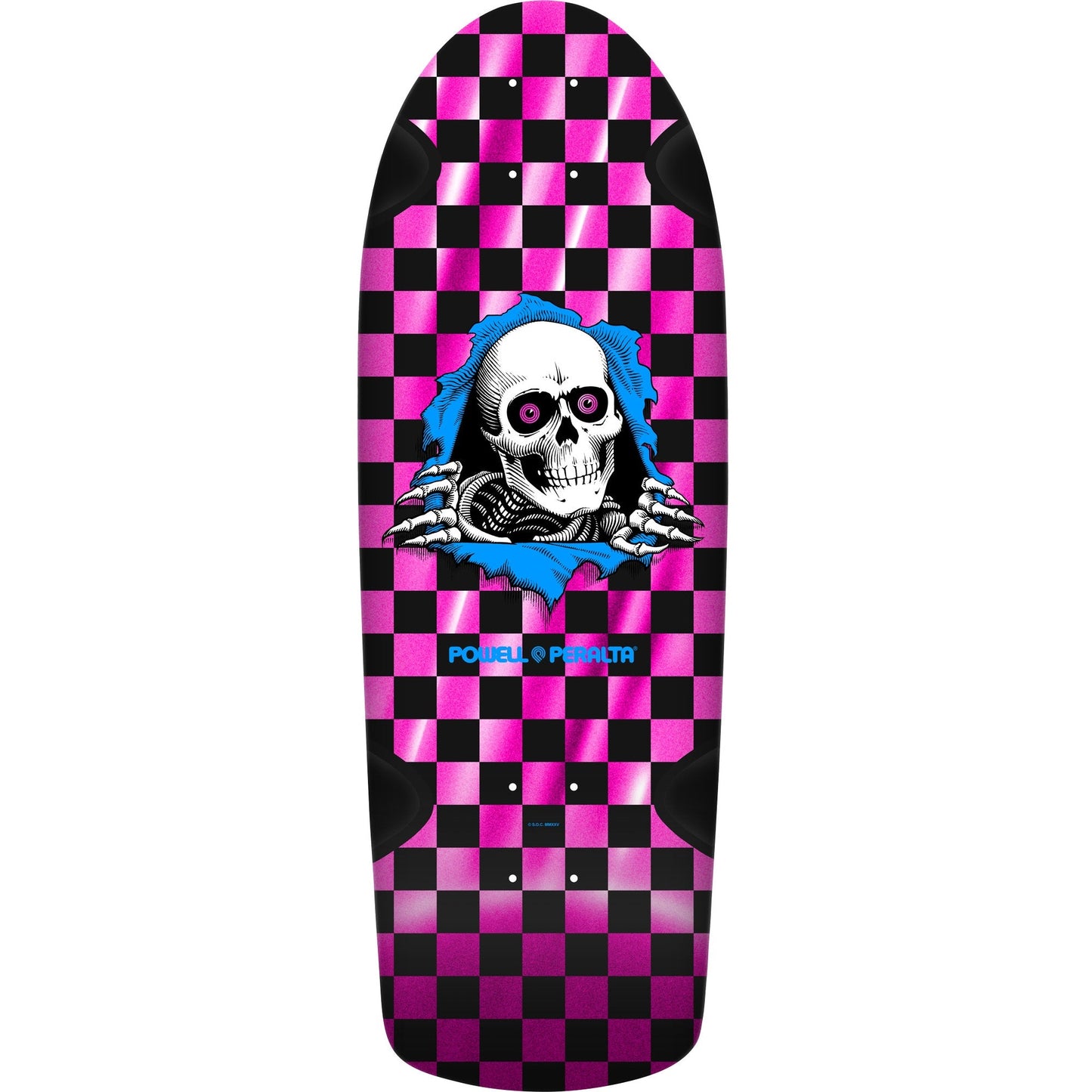 Powell Peralta OG Ripper Checker Reissue Deck - 10″ Pink Foil