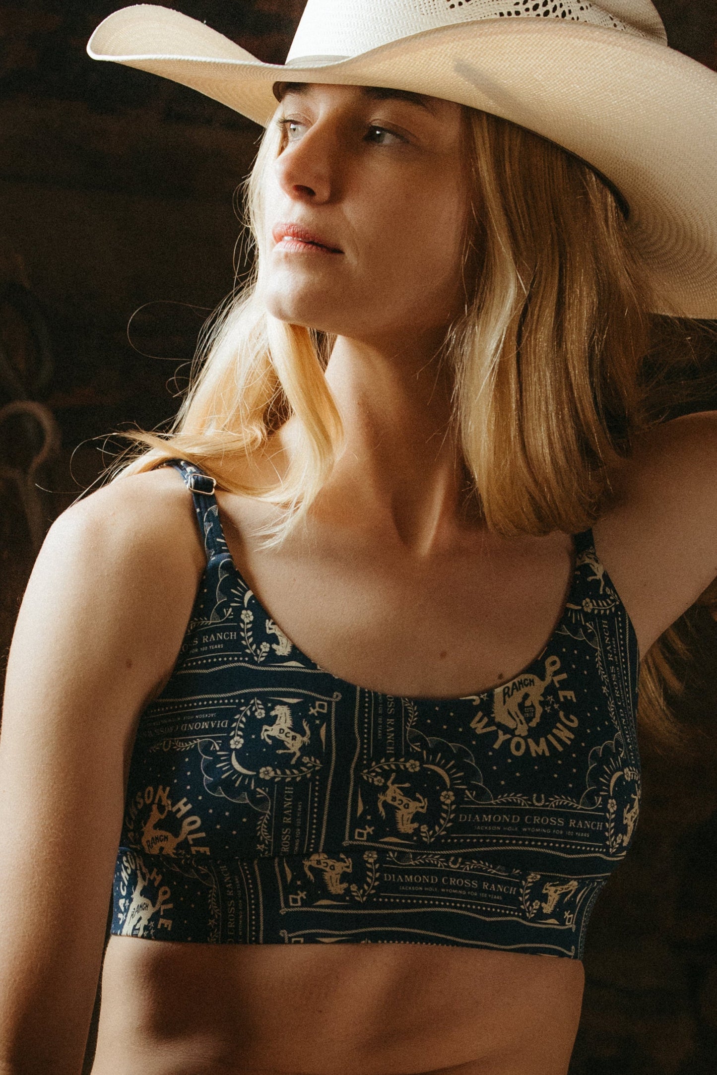 The Wrangle 'Em | Blue Bandana Shinesty x Diamond Cross Ranch Boob Hammock™ Scoop Bralette