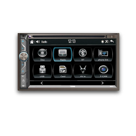 6.9" Touchscreen Double-DIN Headunit with DVD, Bluetooth, USB and Mirror Link
