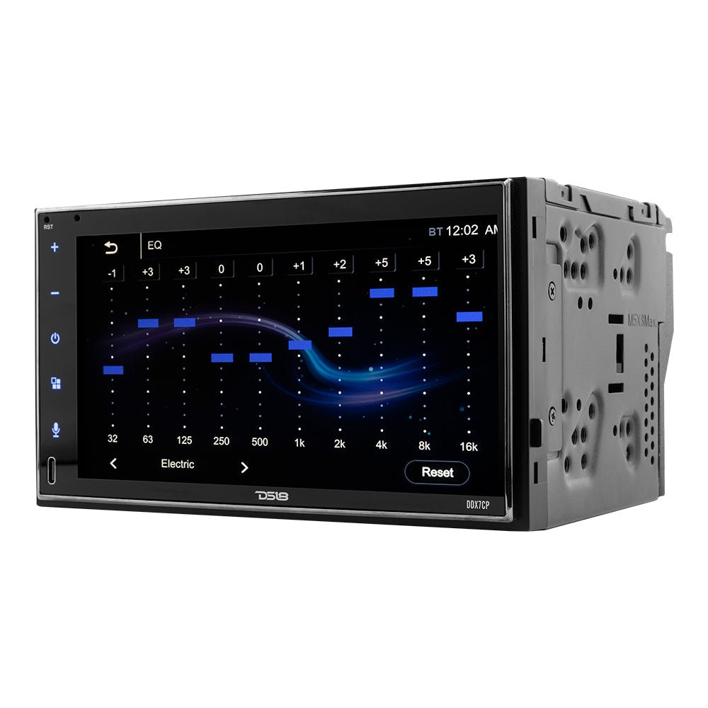 7" Touchscreen Mechless Double-DIN Headunit with Bluetooth, USB, Mirror Link And Car play