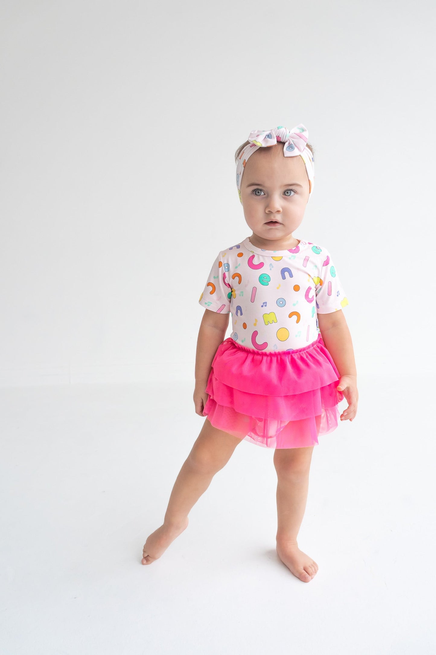 Dream Big Little Co x CoComelon ALPHABET DREAM TUTU SHORT SLEEVE BODYSUIT DRESS