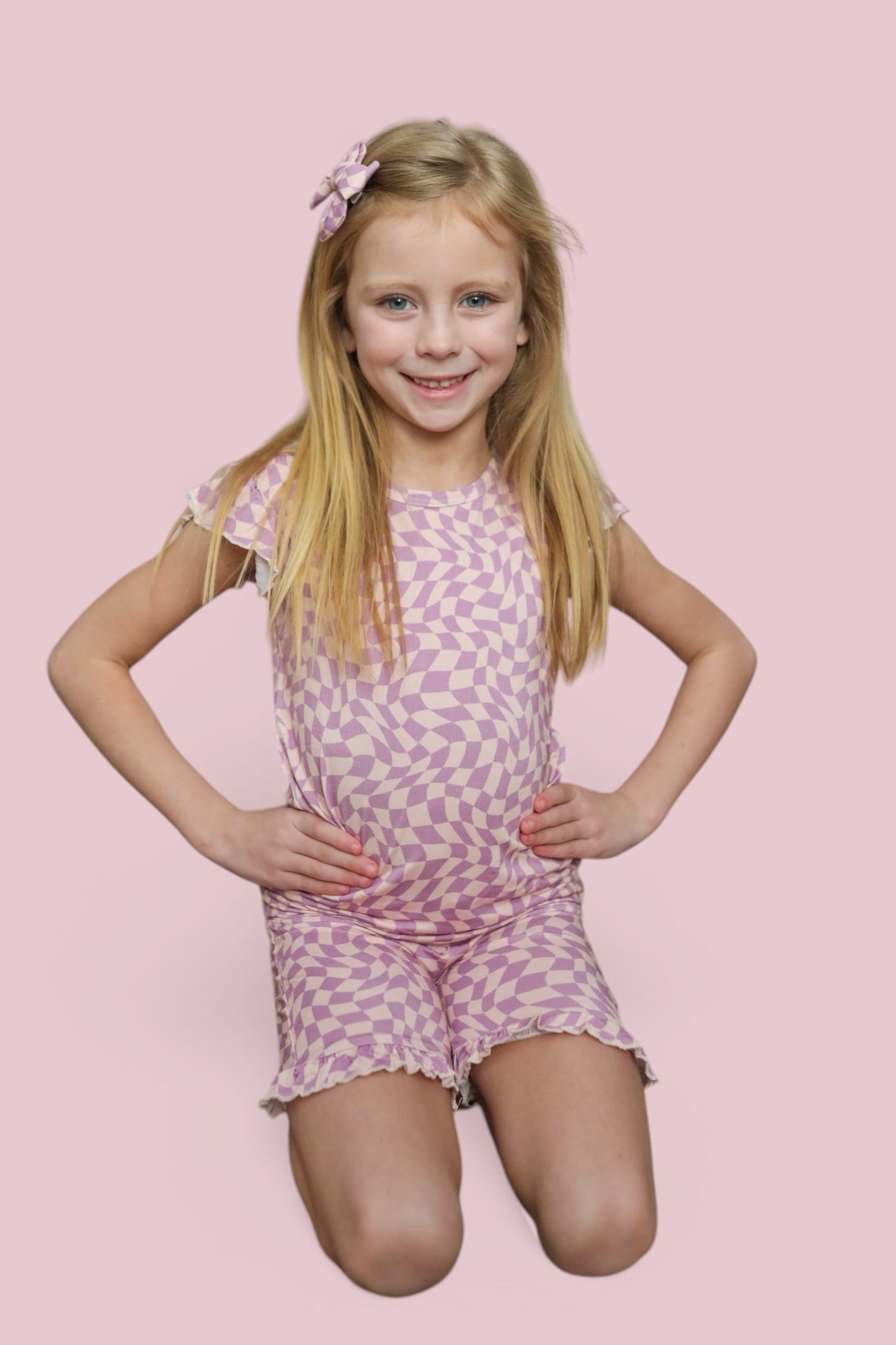 PLUM WAVY DREAM BOW HAIR CLIPS