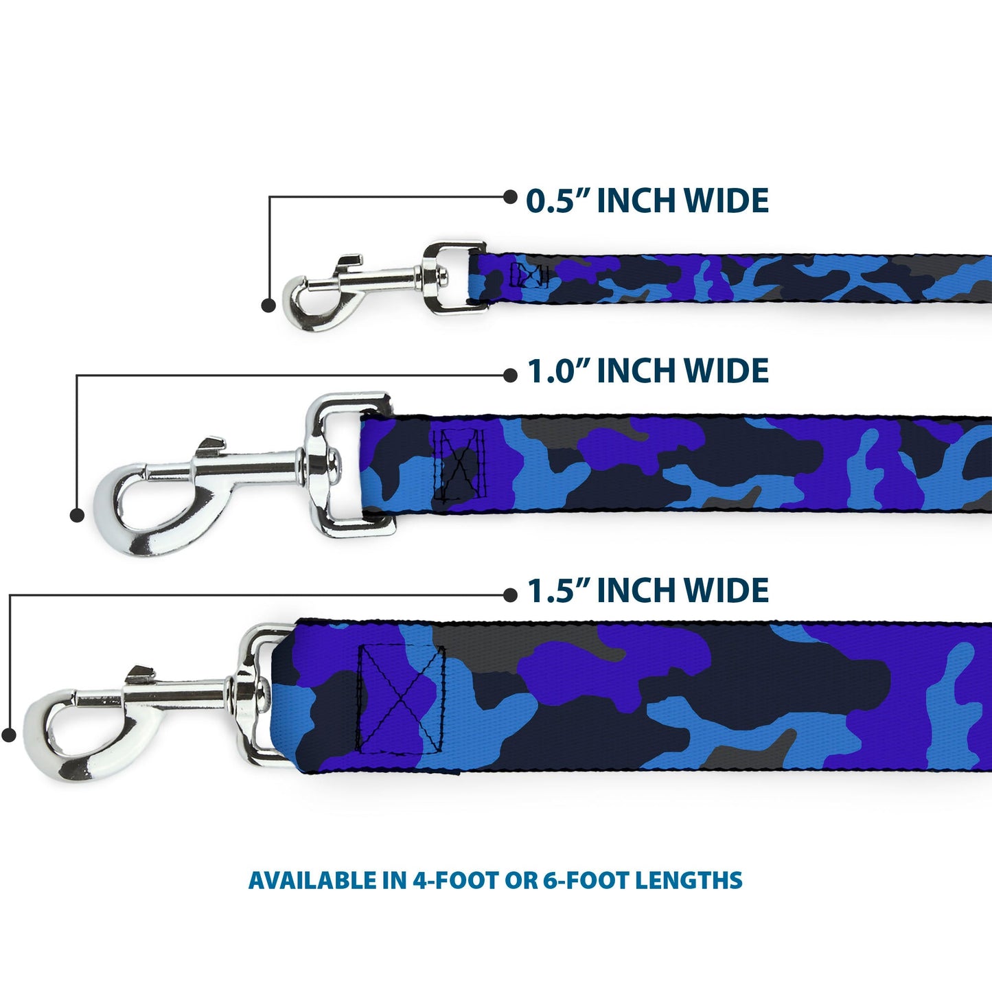 Dog Leash - Camo Blue