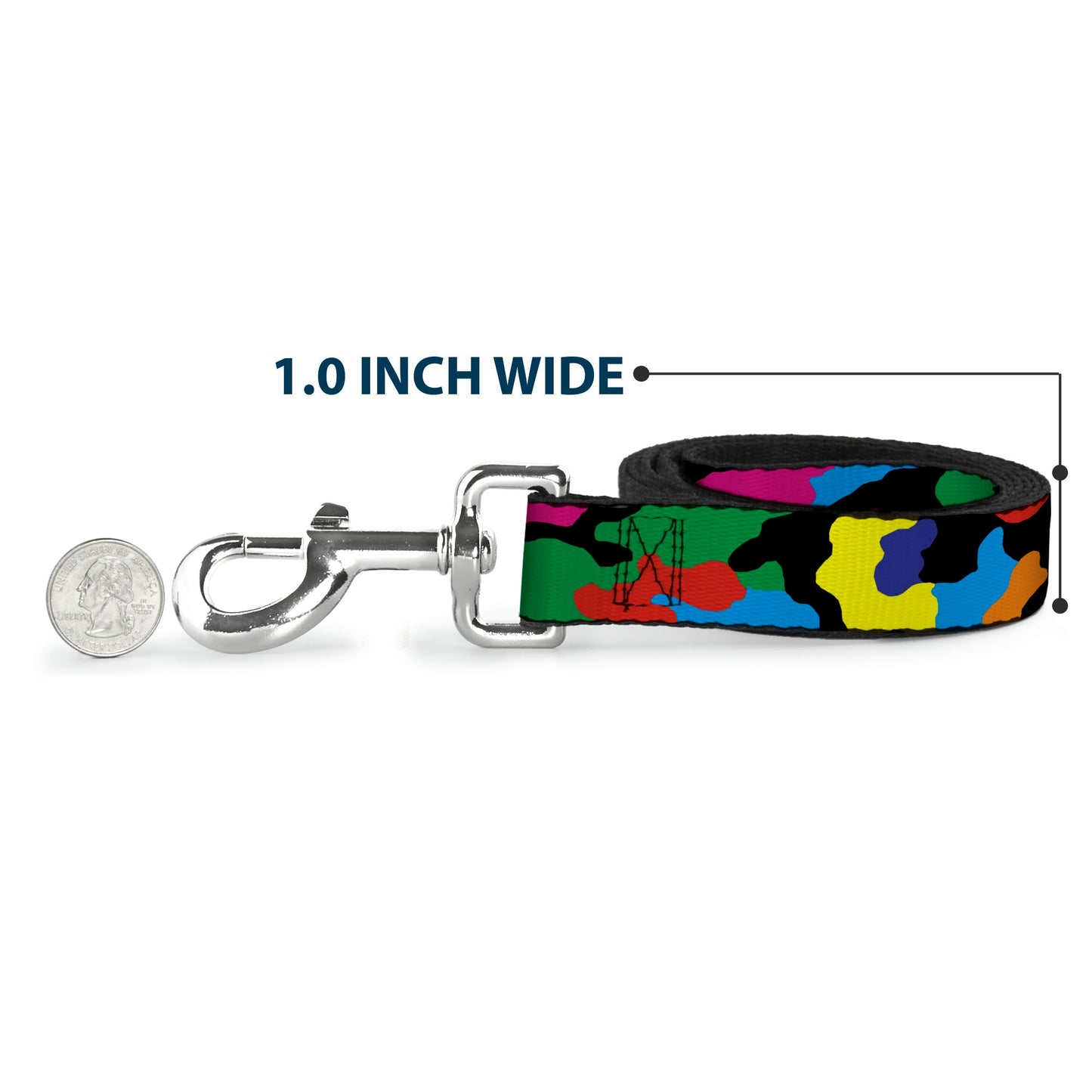 Dog Leash - Camo Multi Neon