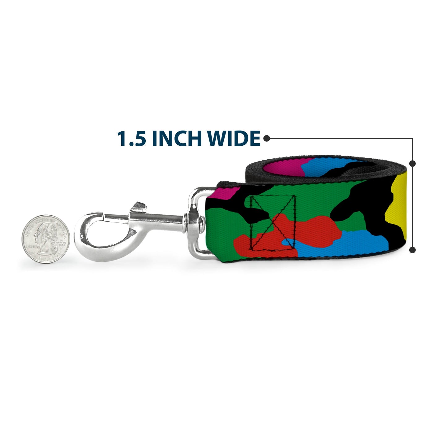 Dog Leash - Camo Multi Neon