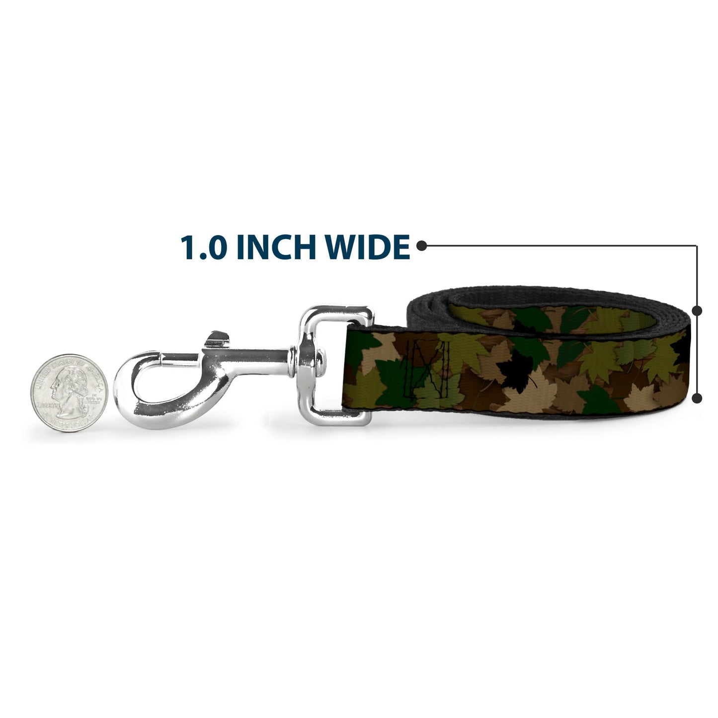 Dog Leash - Leaf Camo Browns/Greens/Black