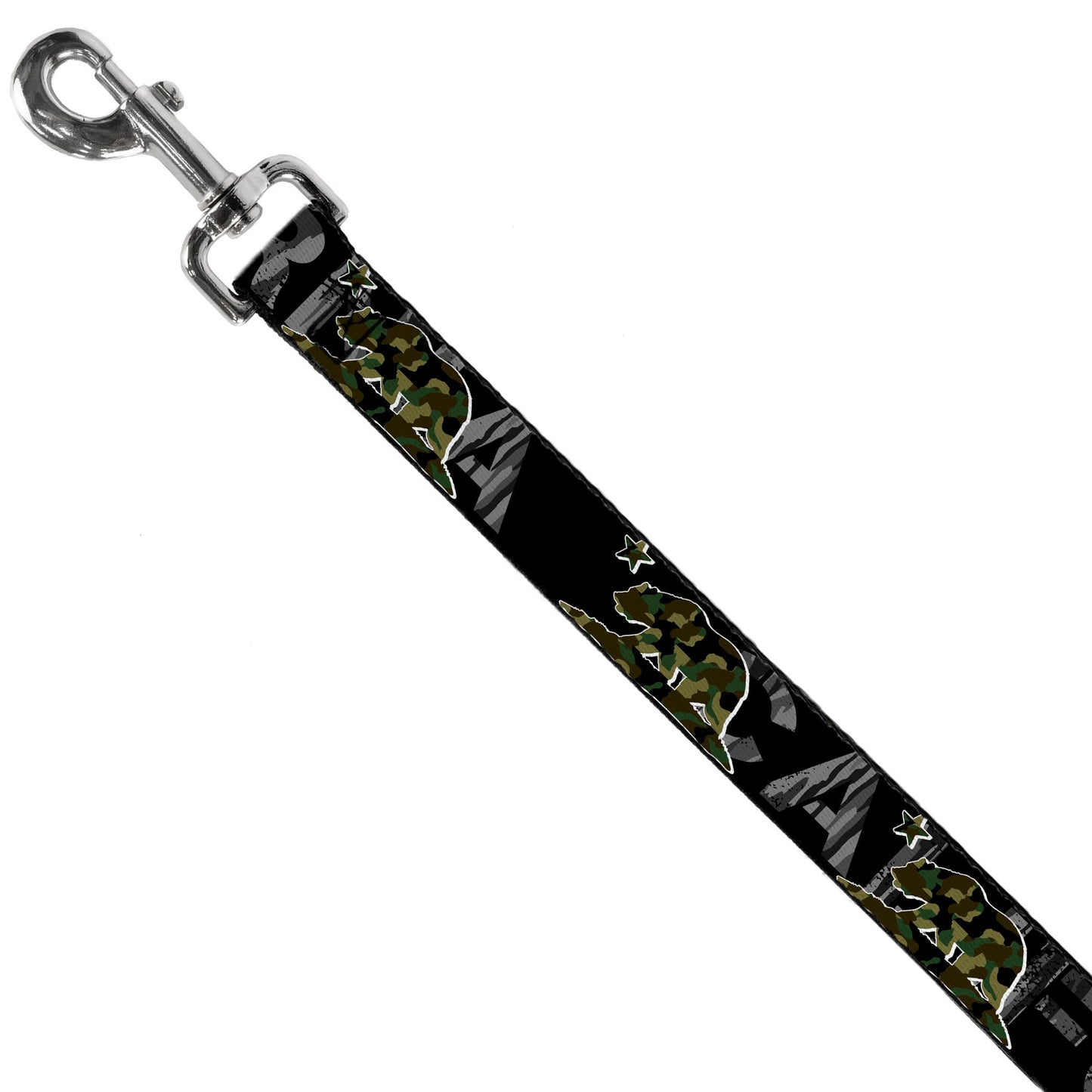 Dog Leash - CALIFORNIA/Flag Bear Black/Camo Gray/Camo Olive