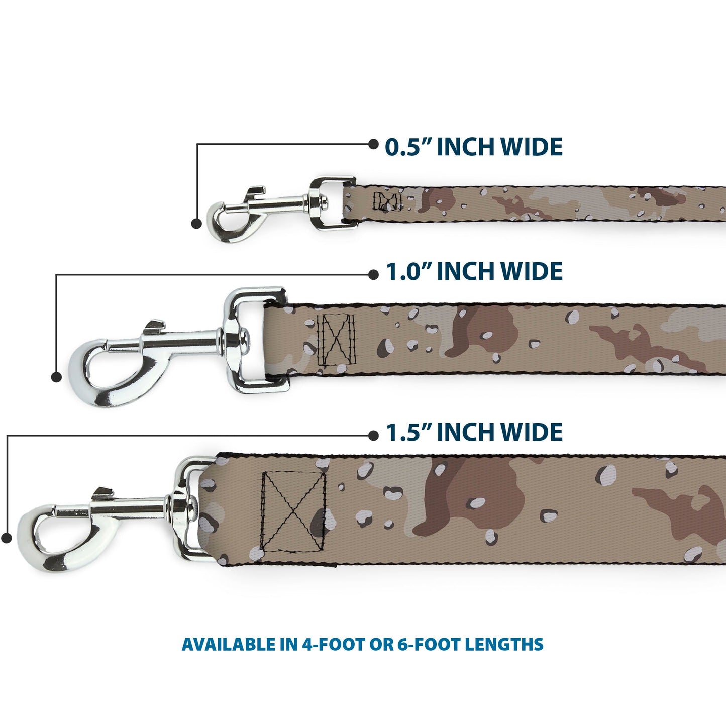 Dog Leash - Desert Camo Tans/Browns