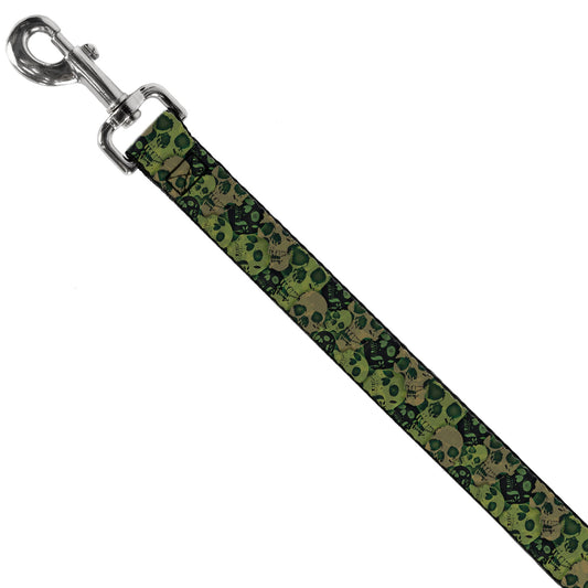 Dog Leash - Camo Olive/Black Skull Yard2