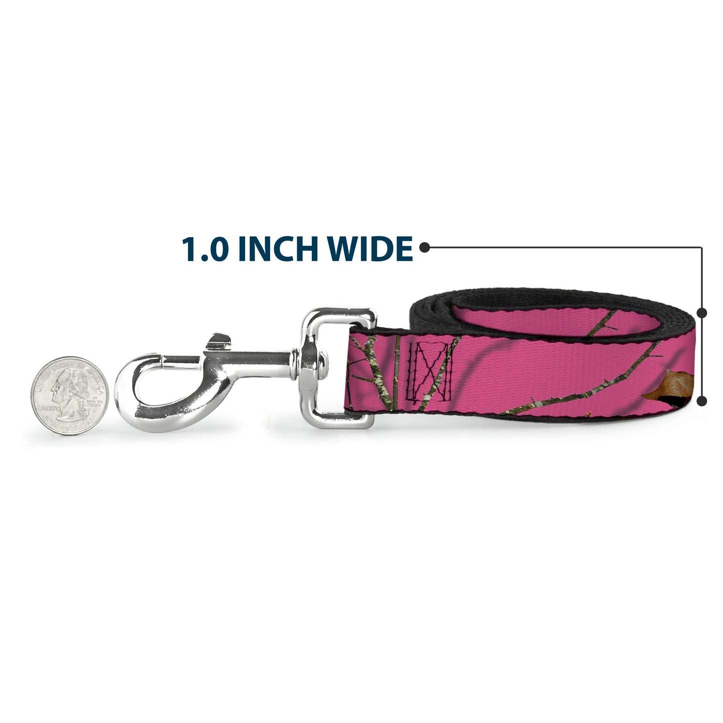 Dog Leash - Mossy Oak Country Roots Camo Fuchsia