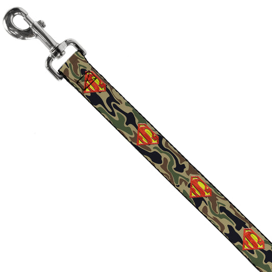 Dog Leash - Superman Shield Camo Olive