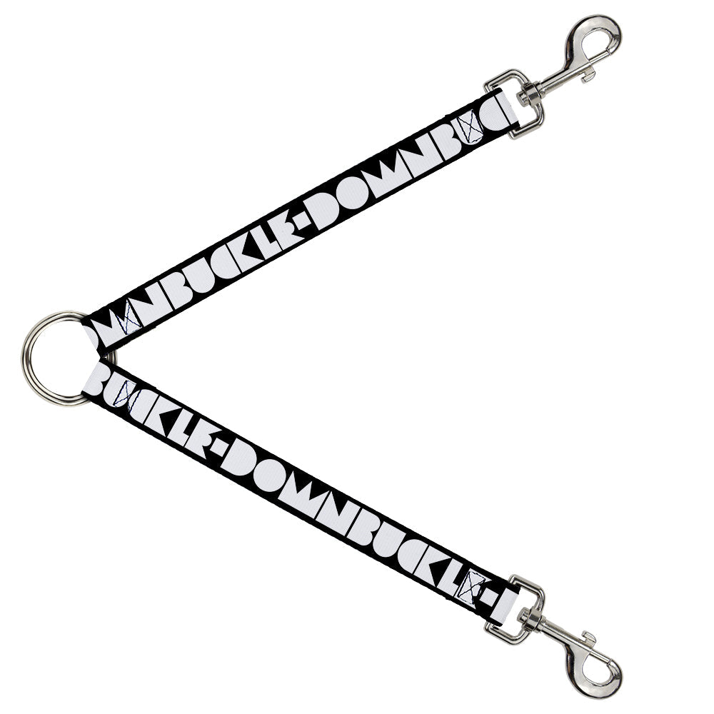 Dog Leash Splitter - BUCKLE-DOWN Shapes Black/White