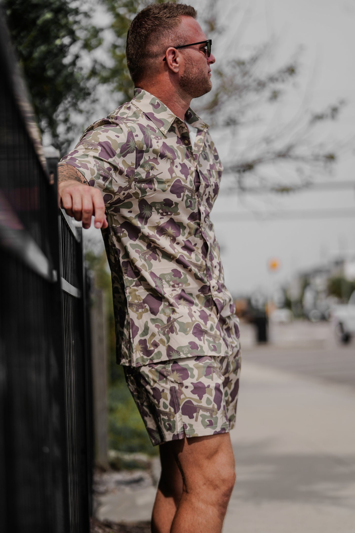 Tropical Frogskin Button-up