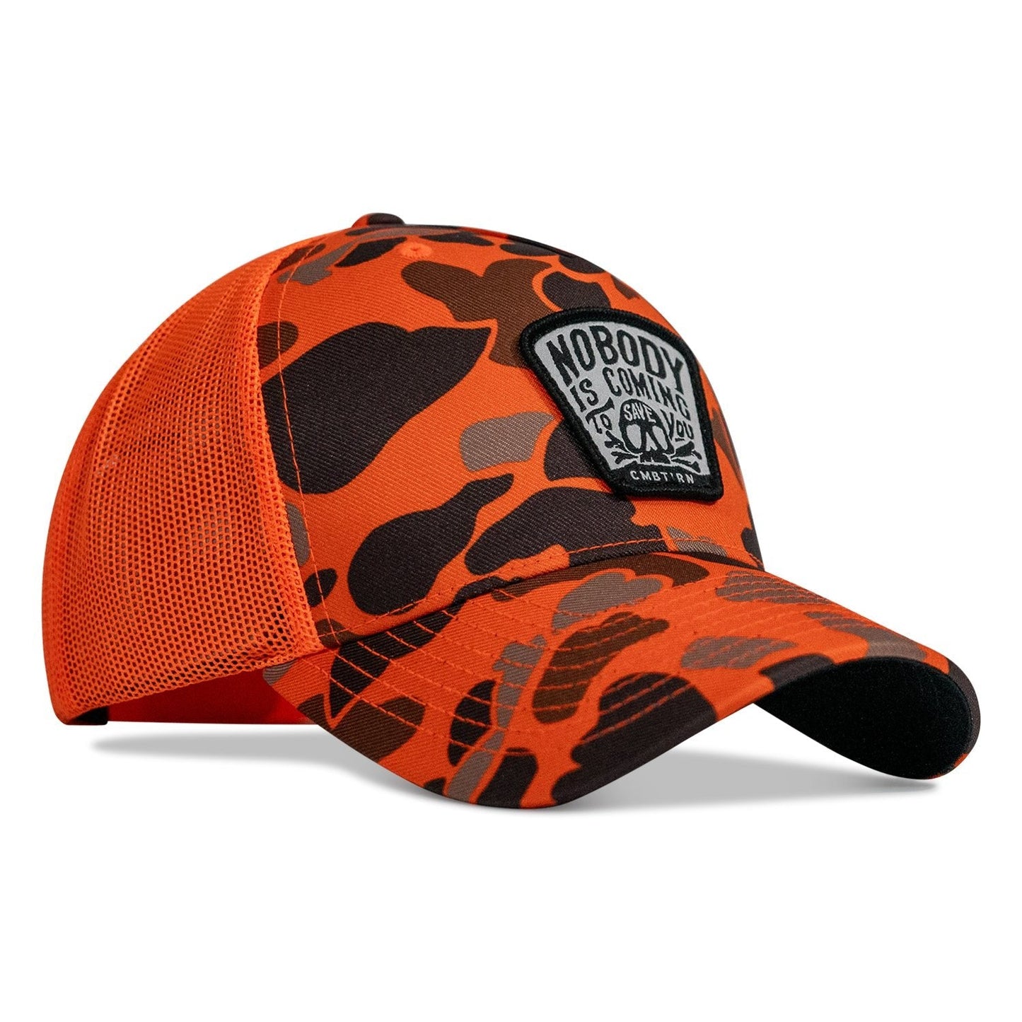 Nobody Is Coming To Save You Skull Patch Snapback Hat