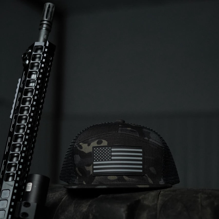 STMC® Black Ripstop Flag Hat