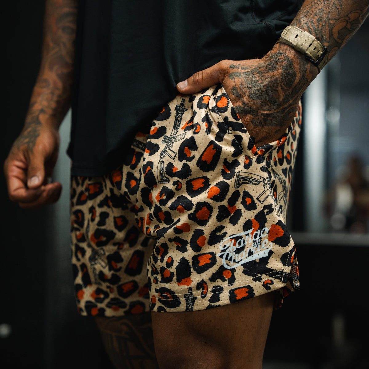 Men's Mesh Lifestyle Shorts | 5.5"- Loaded Leopard