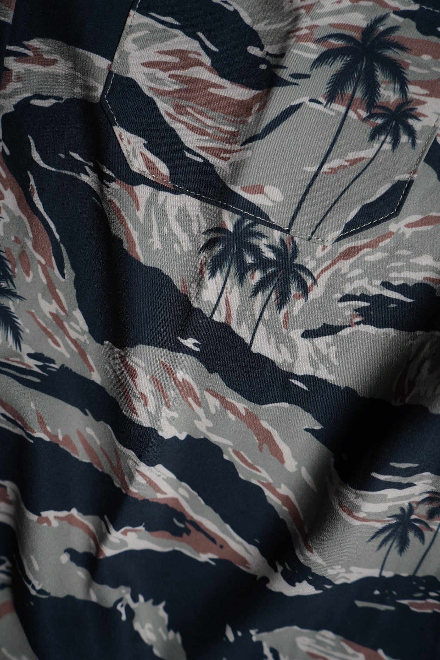 Tiger Stripe Green Button-up