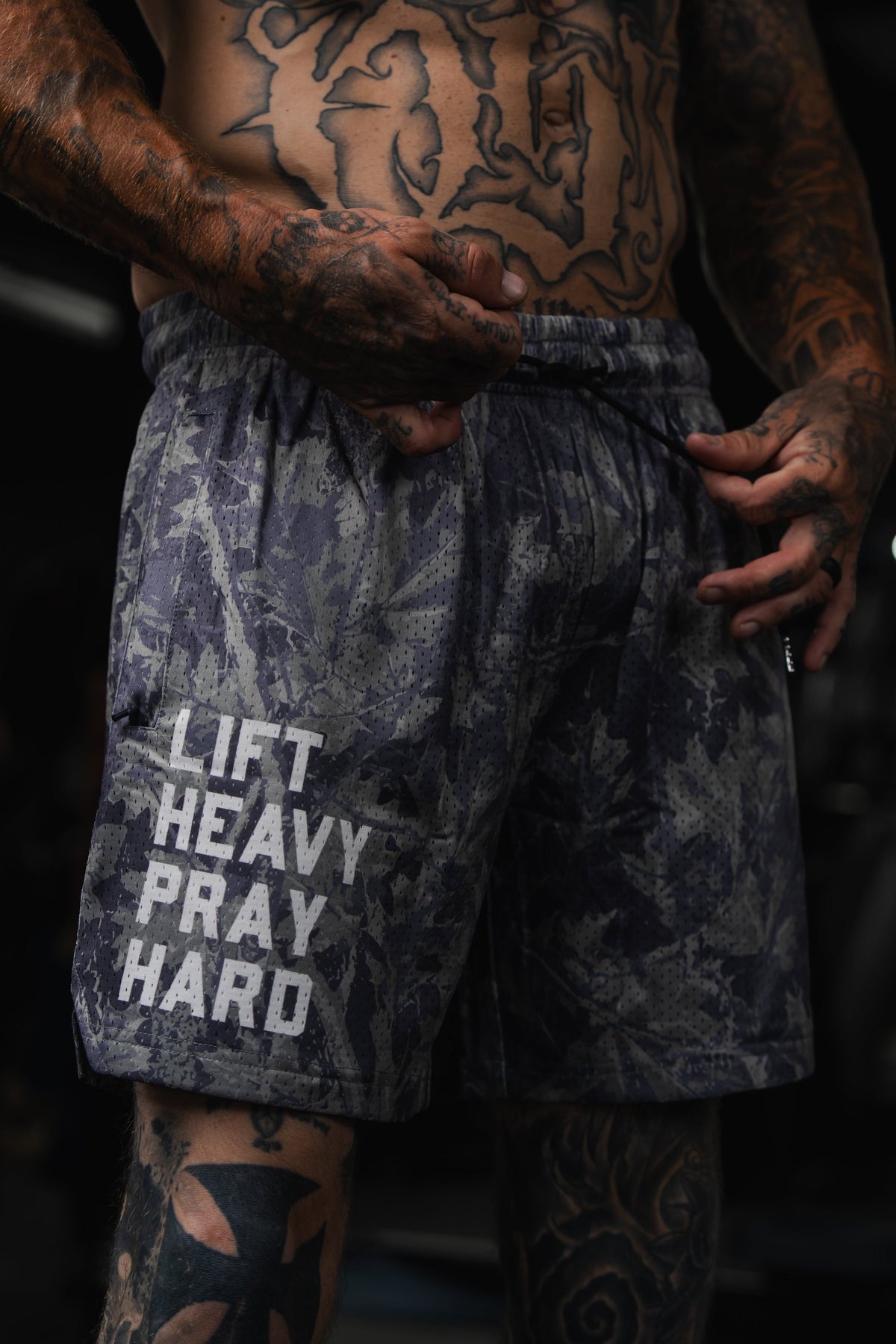 Men's Mesh Lifestyle Shorts | 5.5"- Lift Heavy Pray Hard Deadwood