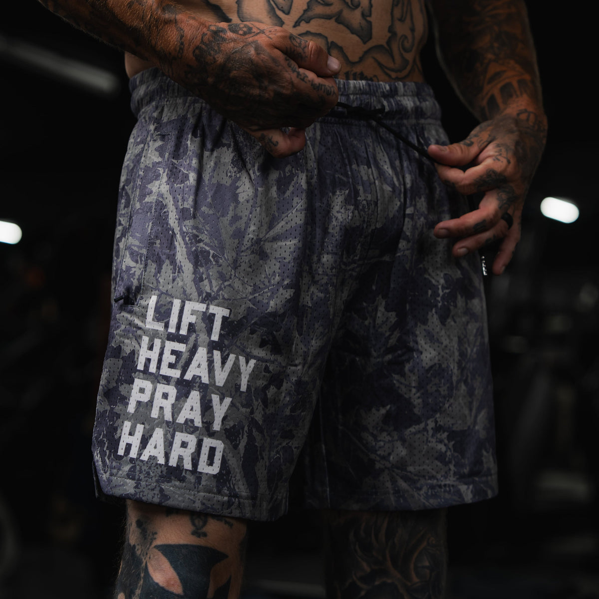 Men's Mesh Lifestyle Shorts | 5.5"- Lift Heavy Pray Hard Deadwood