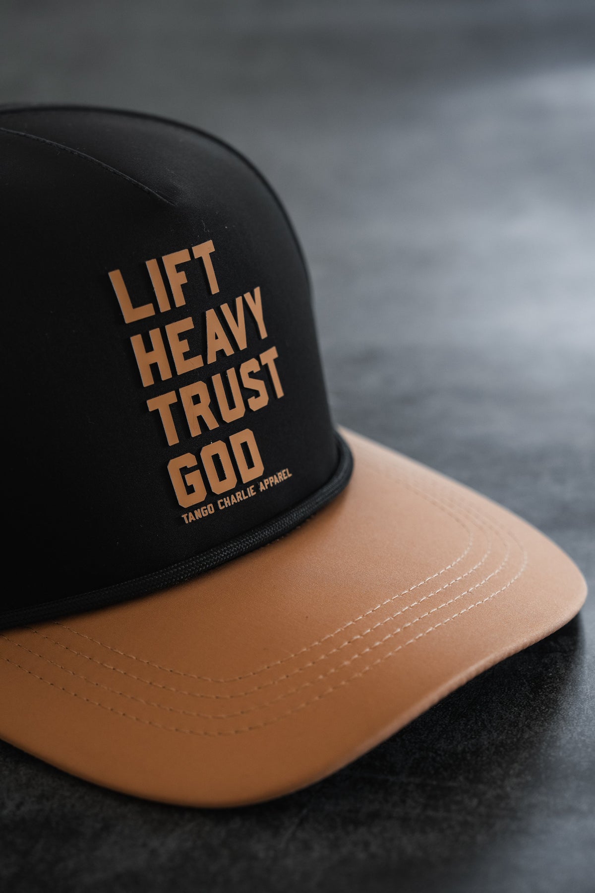 Lift Heavy. Trust God. Hydro - Black Snapback Hat
