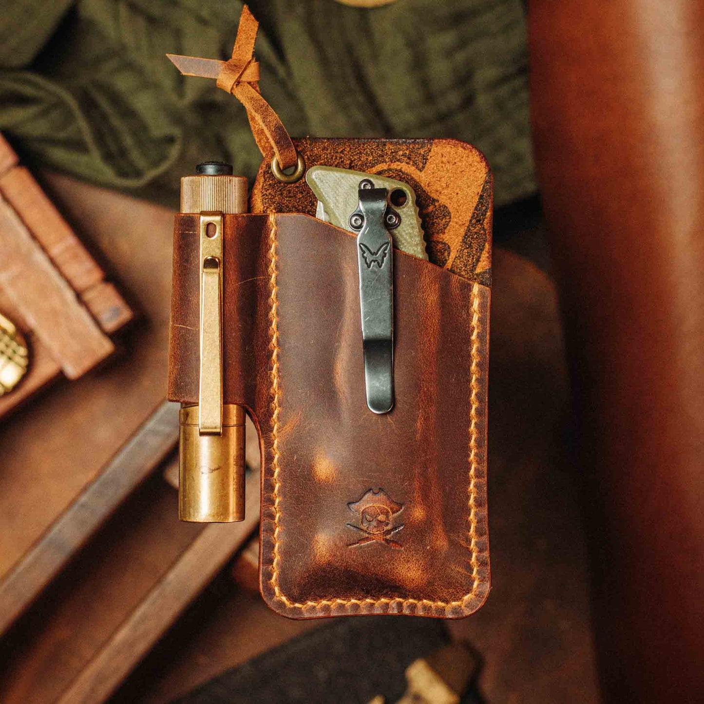 Pirate Goods Sailor Knife Sleeve – Leather EDC Pocket Knife Holder