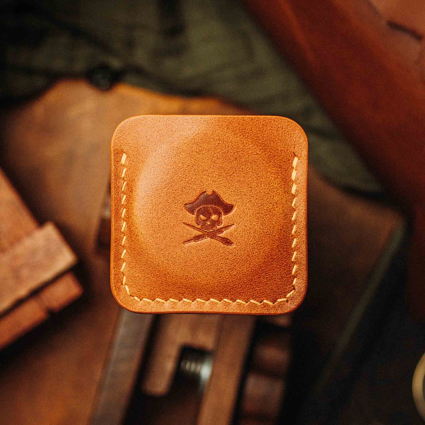 Pirate Goods Peso Pocket v3 Coin Holder – Leather Challenge Coin Case for EDC
