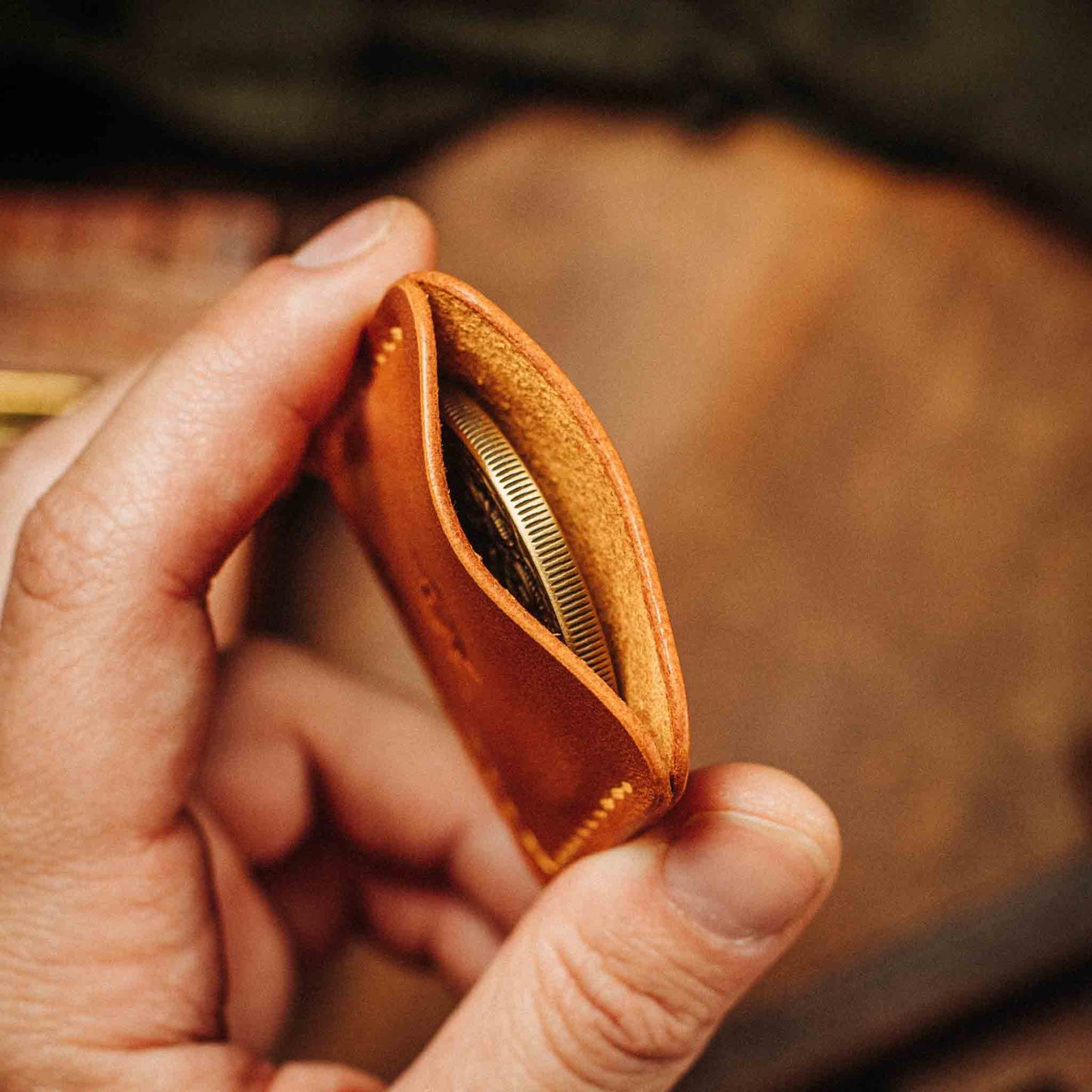 Pirate Goods Peso Pocket v3 Coin Holder – Leather Challenge Coin Case for EDC