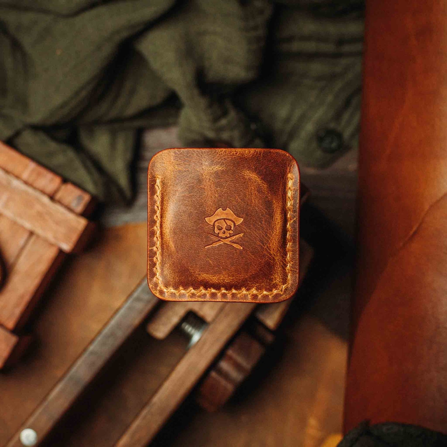 Pirate Goods Peso Pocket v3 Coin Holder – Leather Challenge Coin Case for EDC