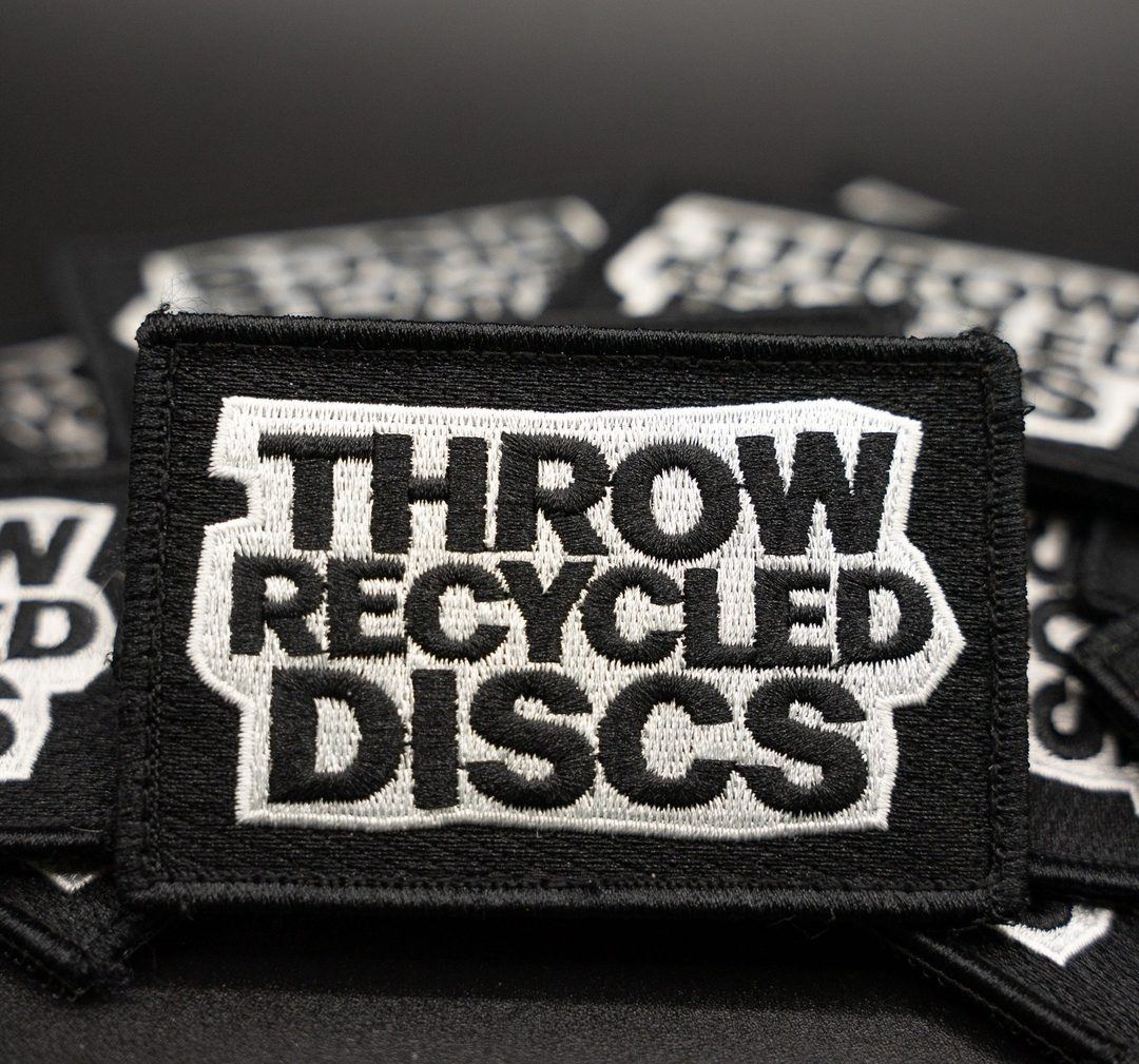 Throw Recycled Discs Patch (Velcro On Backside)