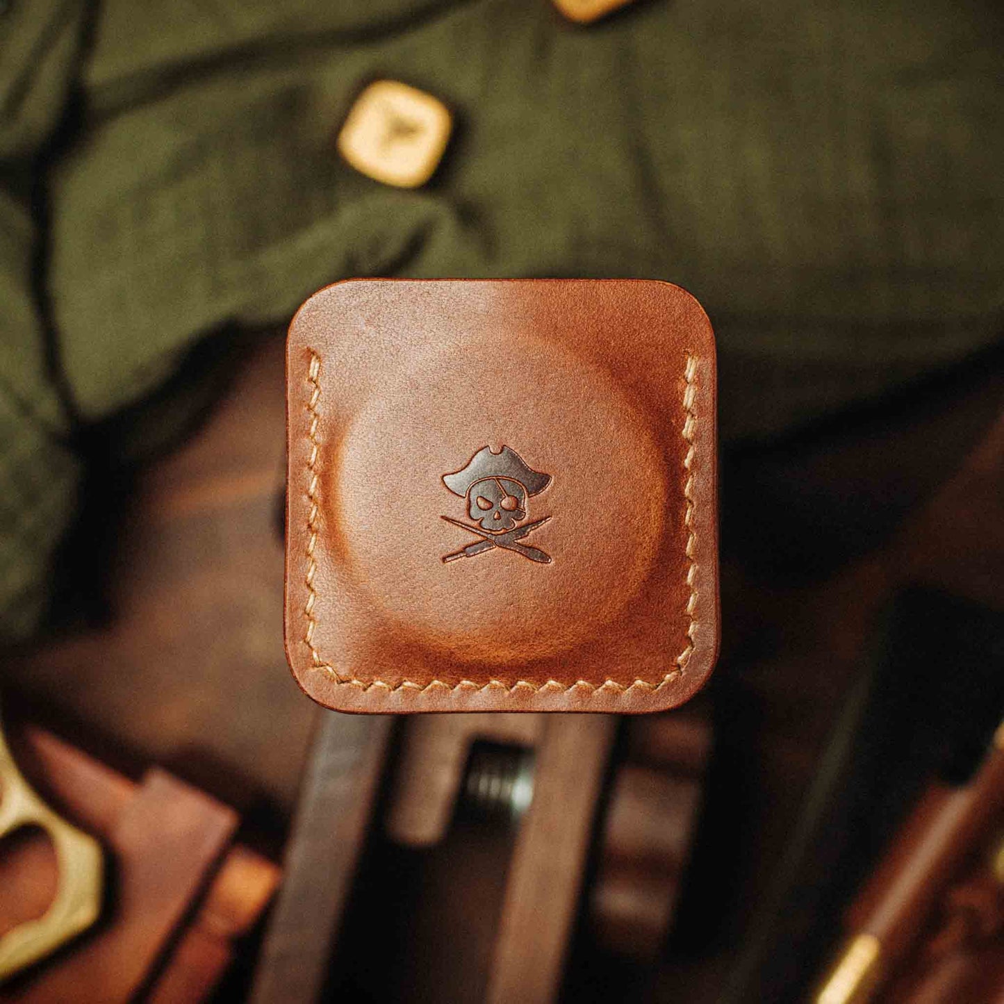 Pirate Goods Peso Pocket v3 Coin Holder – Leather Challenge Coin Case for EDC