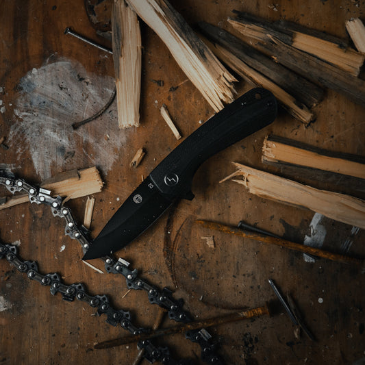 The Peasant Folding Pocket Knife Giftset for Men and Women (Black and Blue)