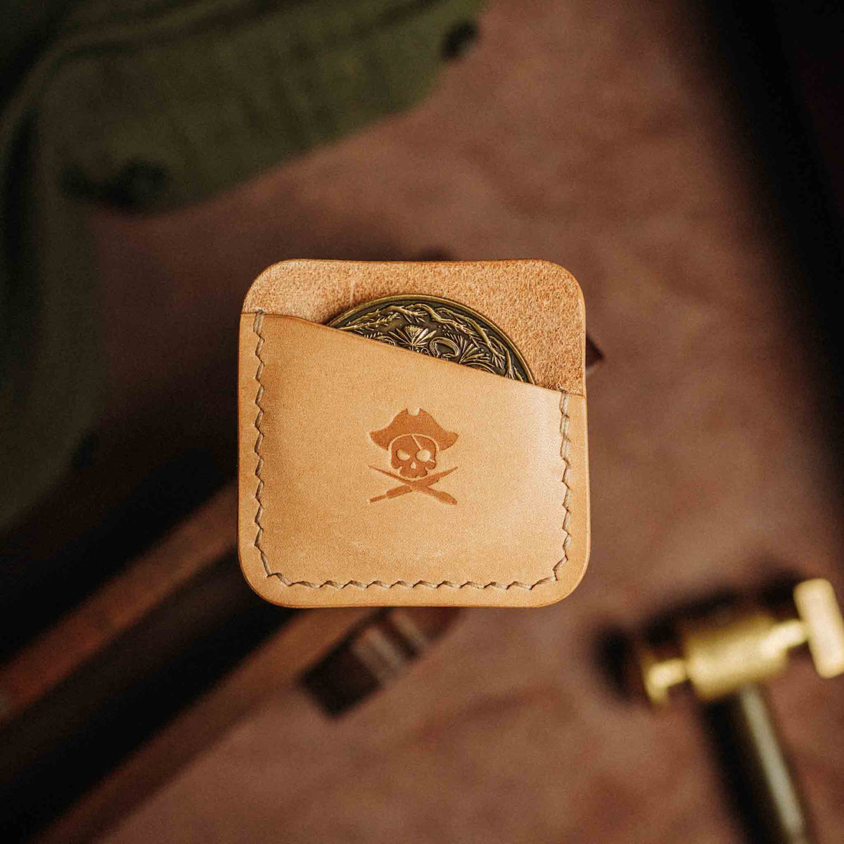 Peso Pocket – Leather Challenge Coin Slip | Pirate Goods