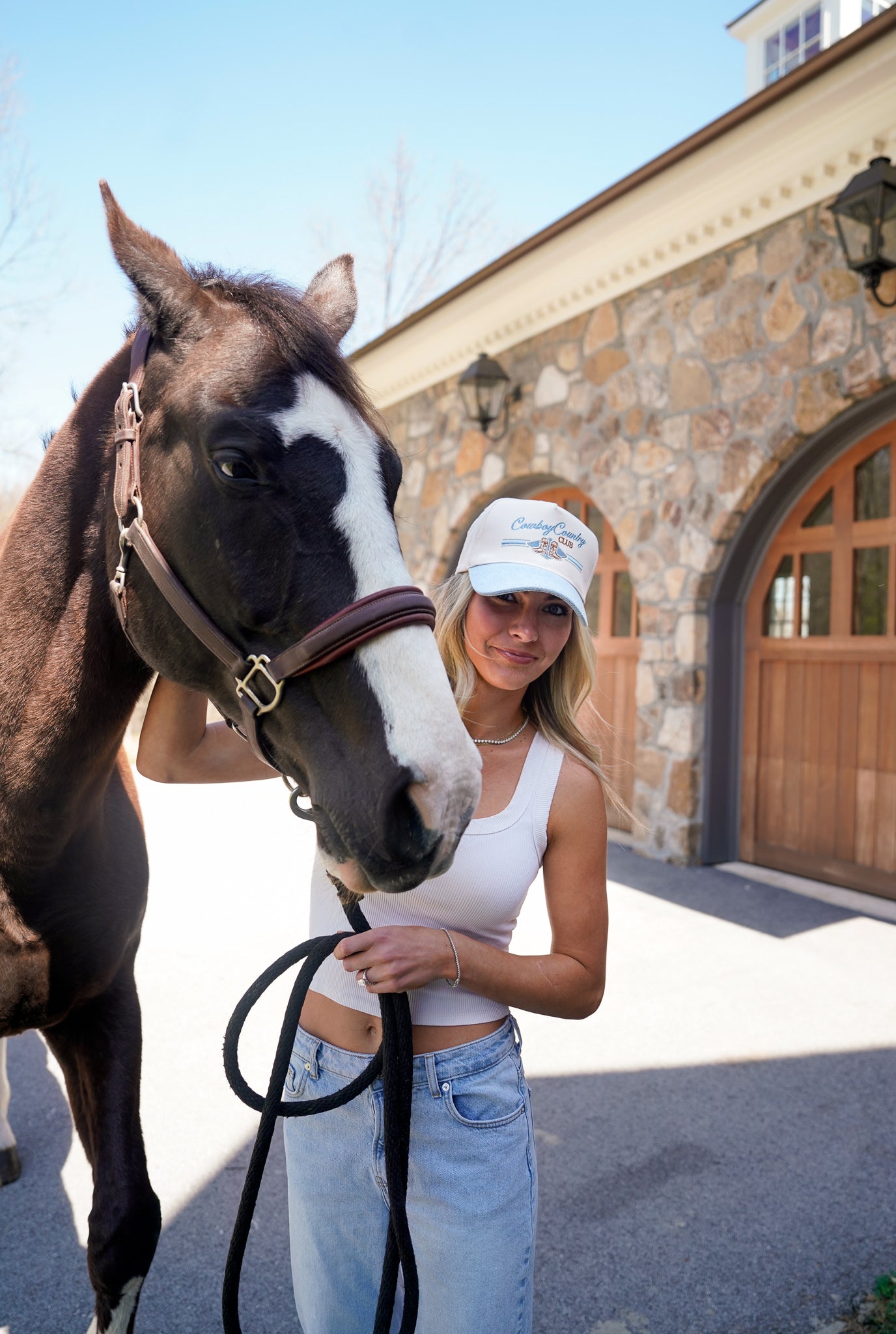Cowboy Country Club - Denim Vintage Trucker Hat