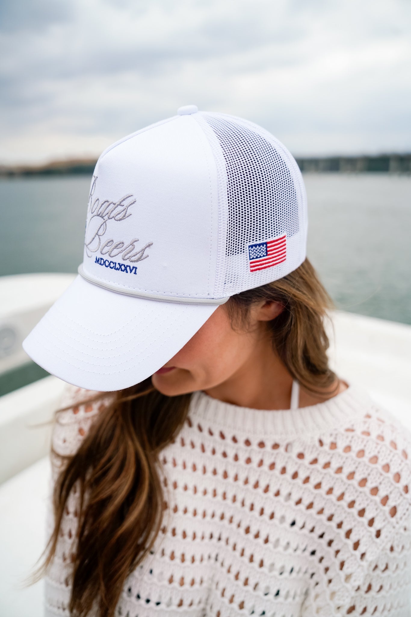 Boats & Beers - White Vintage Trucker Hat