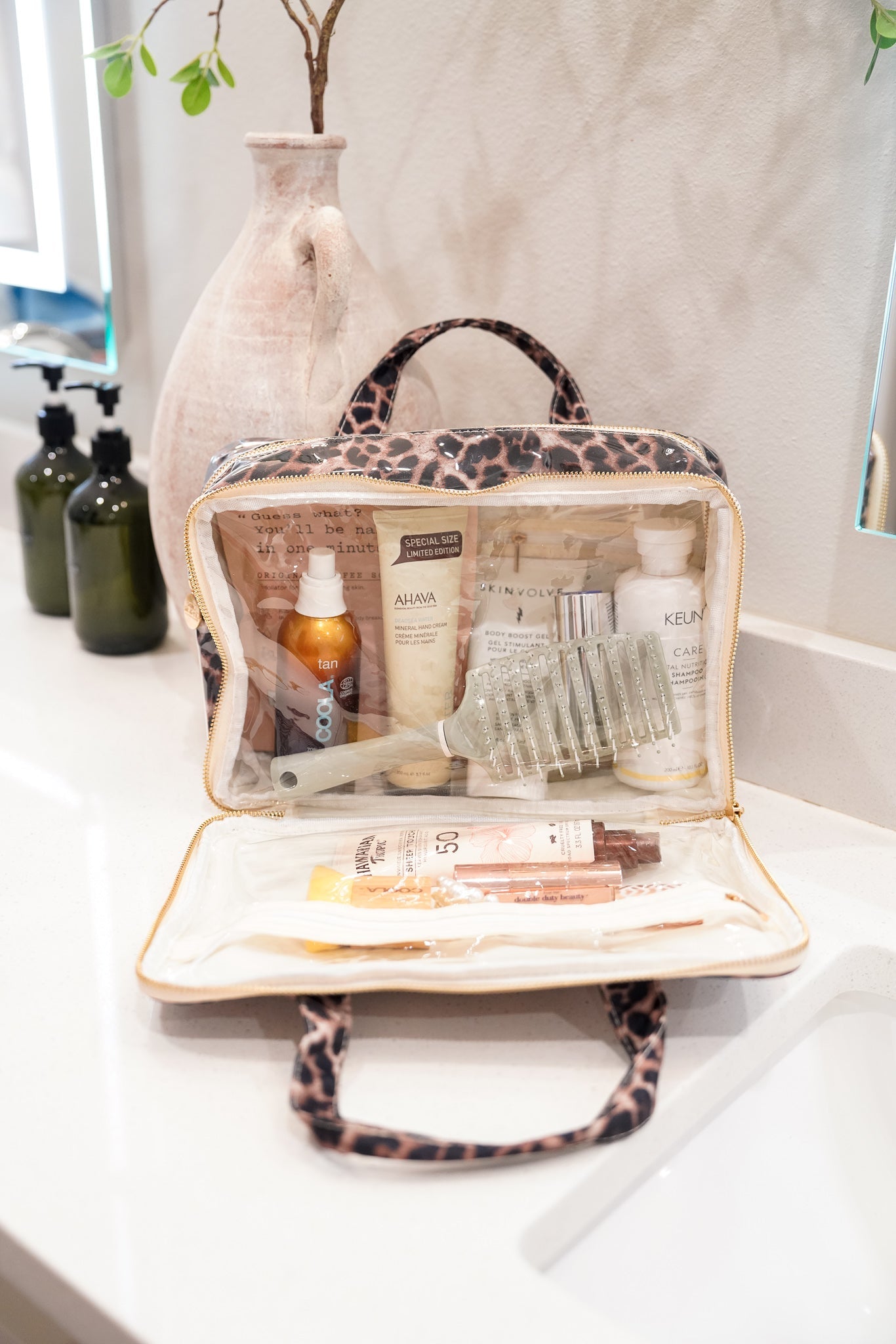 Leopard - Clear Coat Toiletry Case - PREORDER
