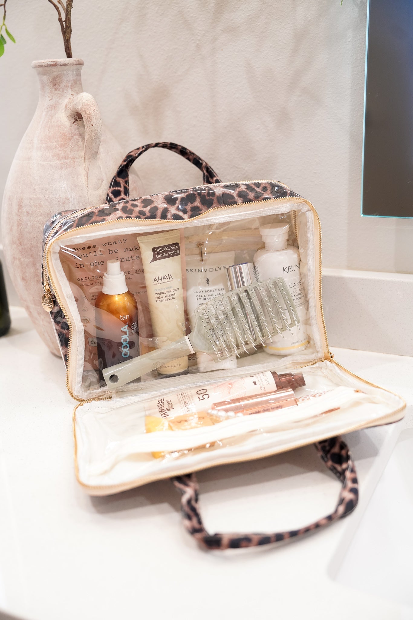 Leopard - Clear Coat Toiletry Case - PREORDER