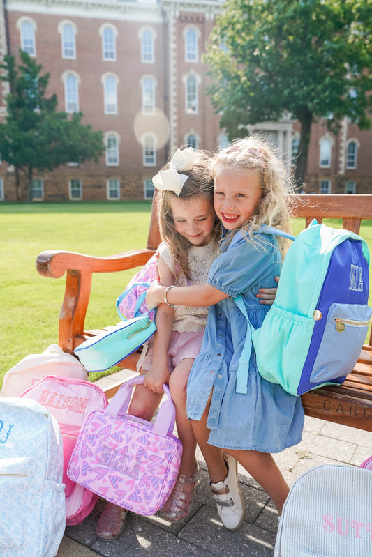 Blue + Teal Colorblock Backpack