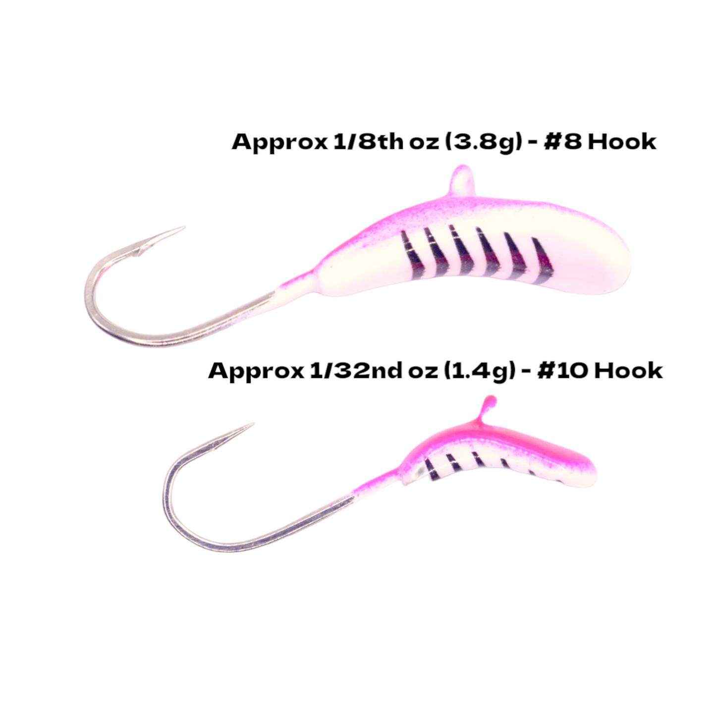 PINK STRIPE GLOW ROCKER TUNGSTEN JIG