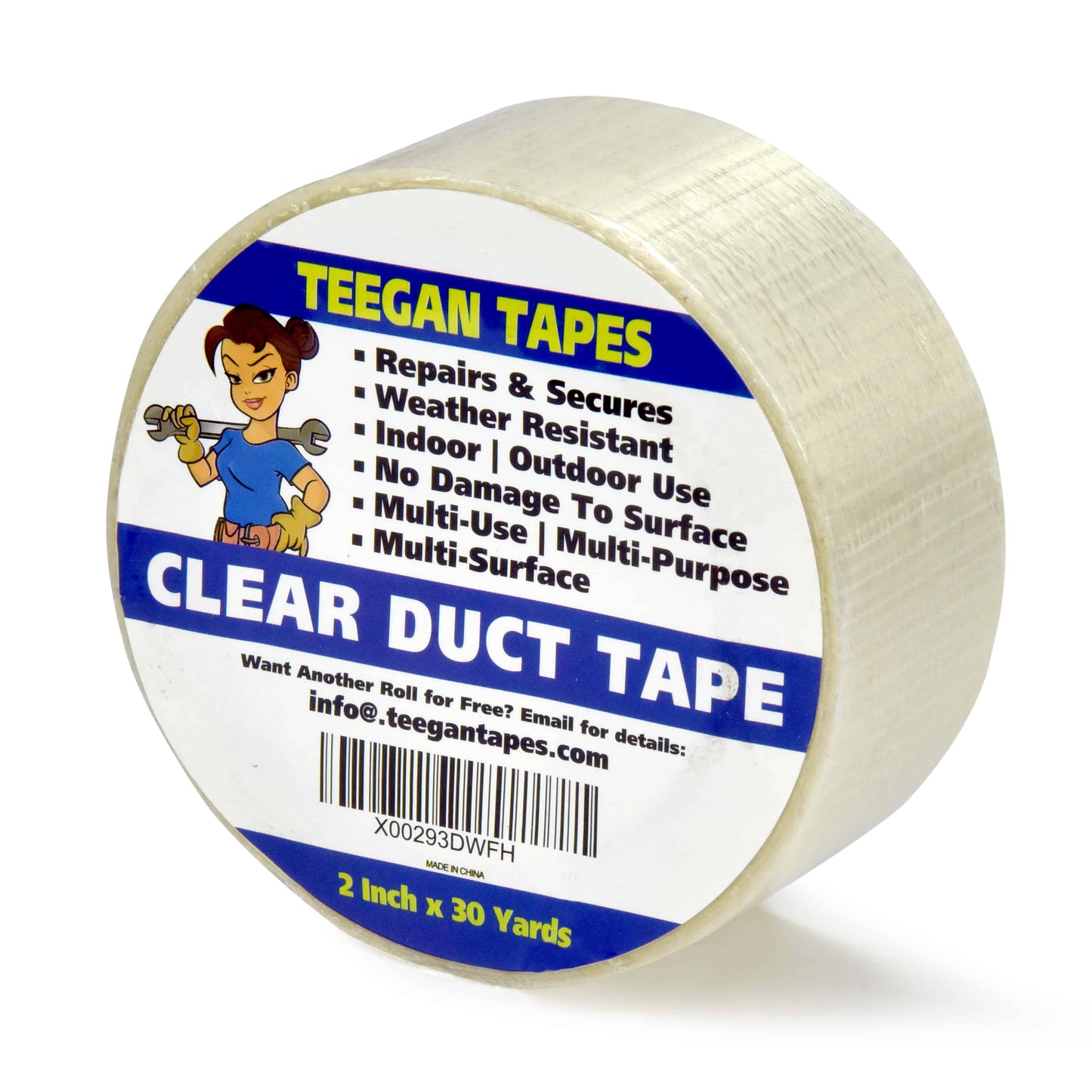 Transparent Duct Tape 2 In x 30 Yards Transparent