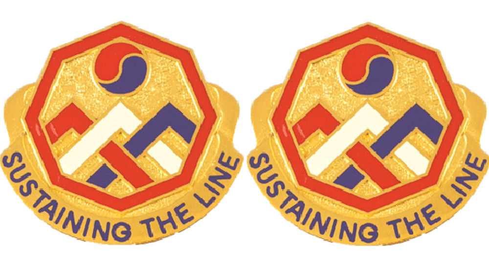 3rd Corps Support Command COSCOM Distinctive Unit Insignia - Pair - Sustaining The Line